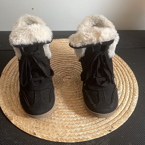 Justice Girls High Top Wedge Sneakers Size 3 - Picture 3 of 10